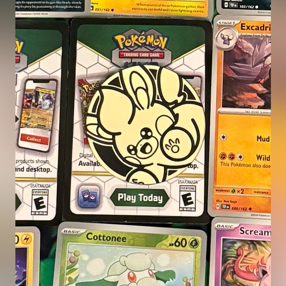 Pokemon Other - BOGO 1 Pawmi Pokémon Coin 2 Unused Code Cards And 10 Variety Pokémon Cards.